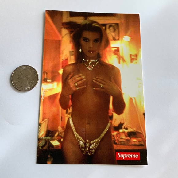Nan Goldin x Supreme Kim Rhinestone Sticker SS18